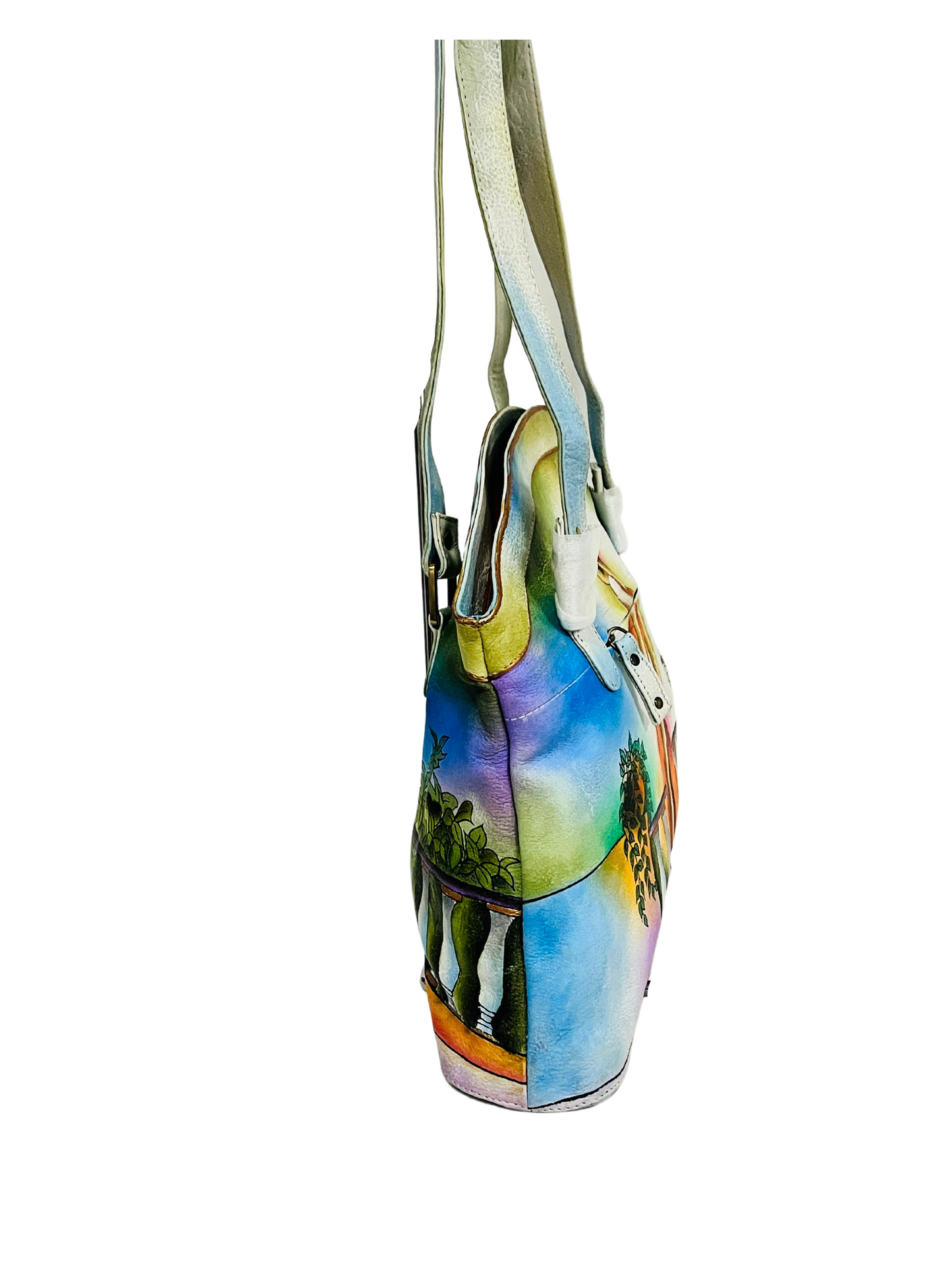 Aspire hand-painted leather bag