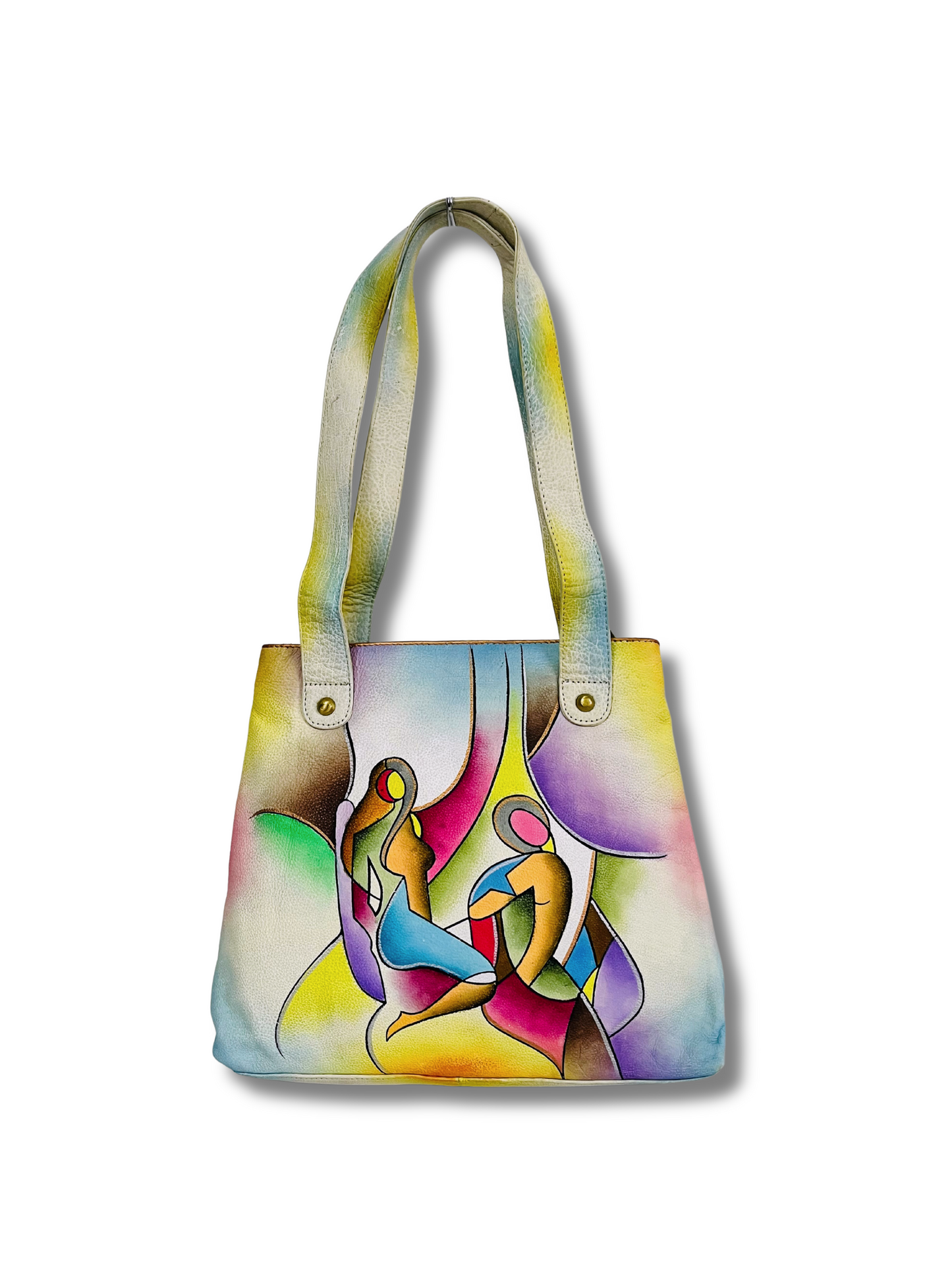 Affinity hand-painted leather bag