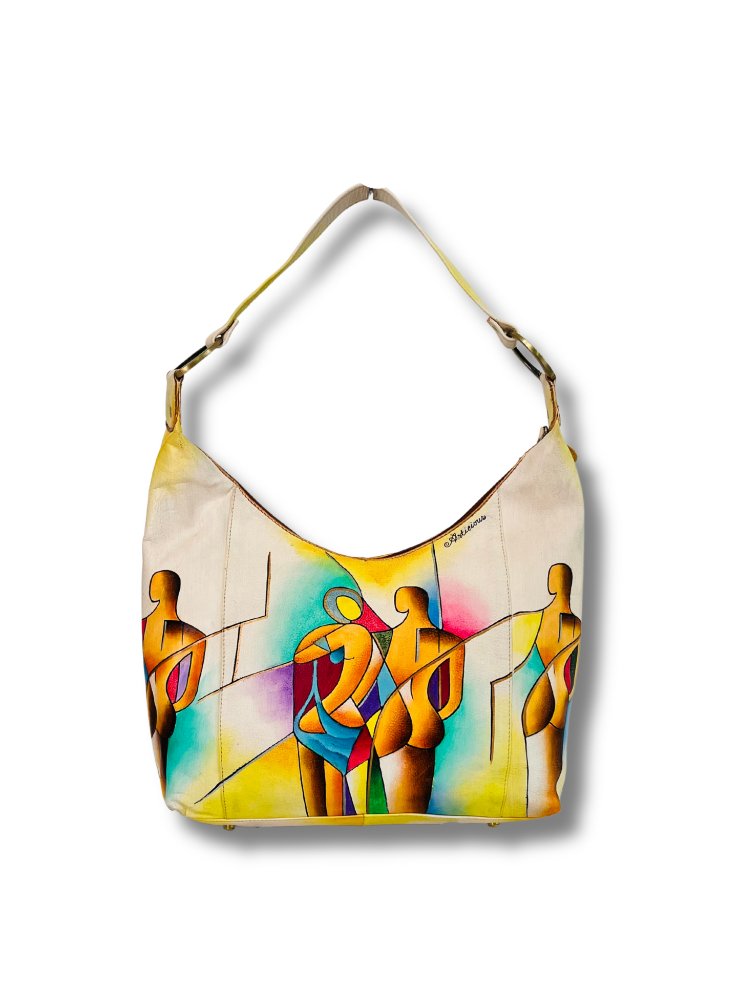 Zeal hobo hand-painted leather bag