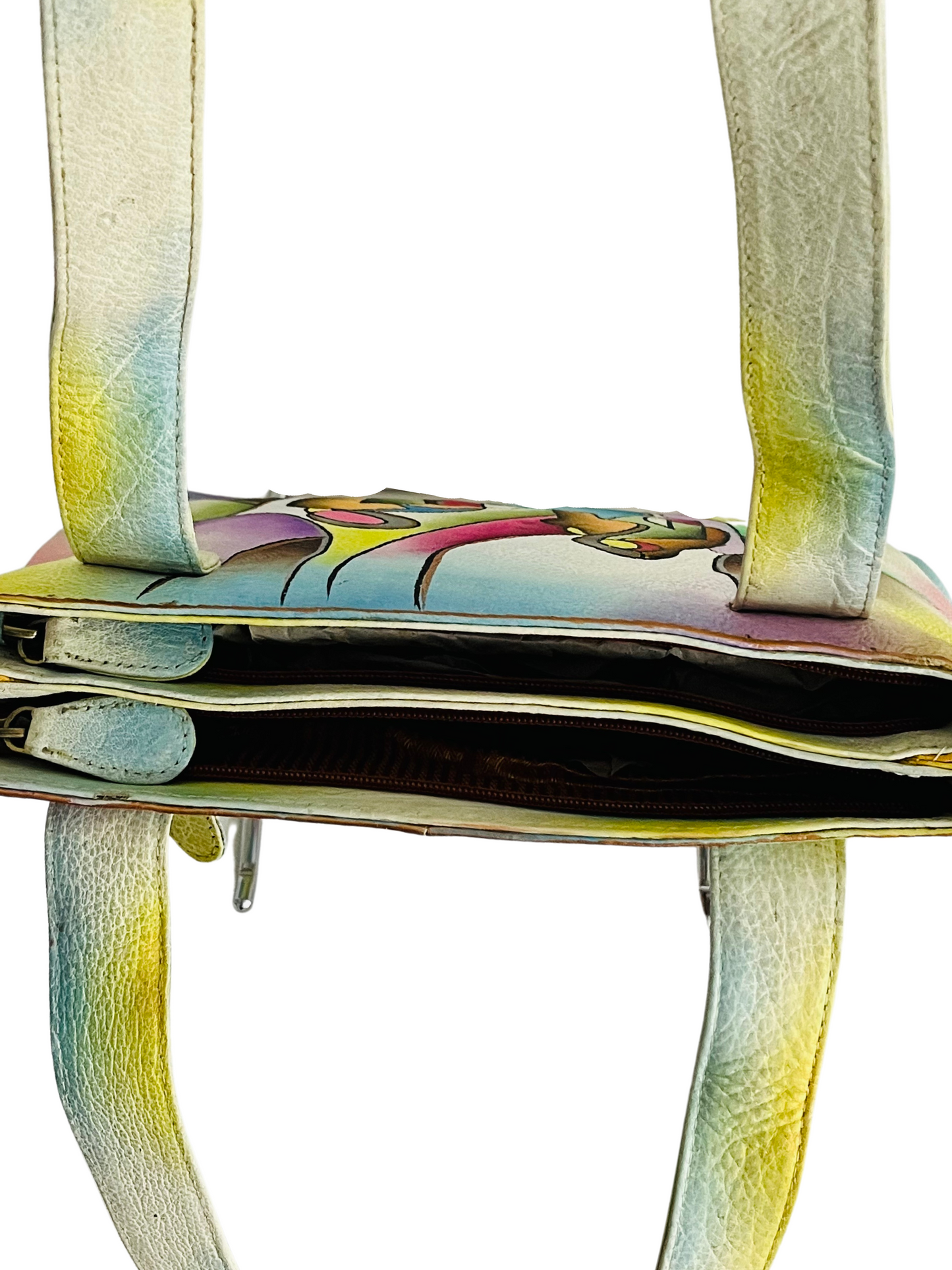 Affinity hand-painted leather bag
