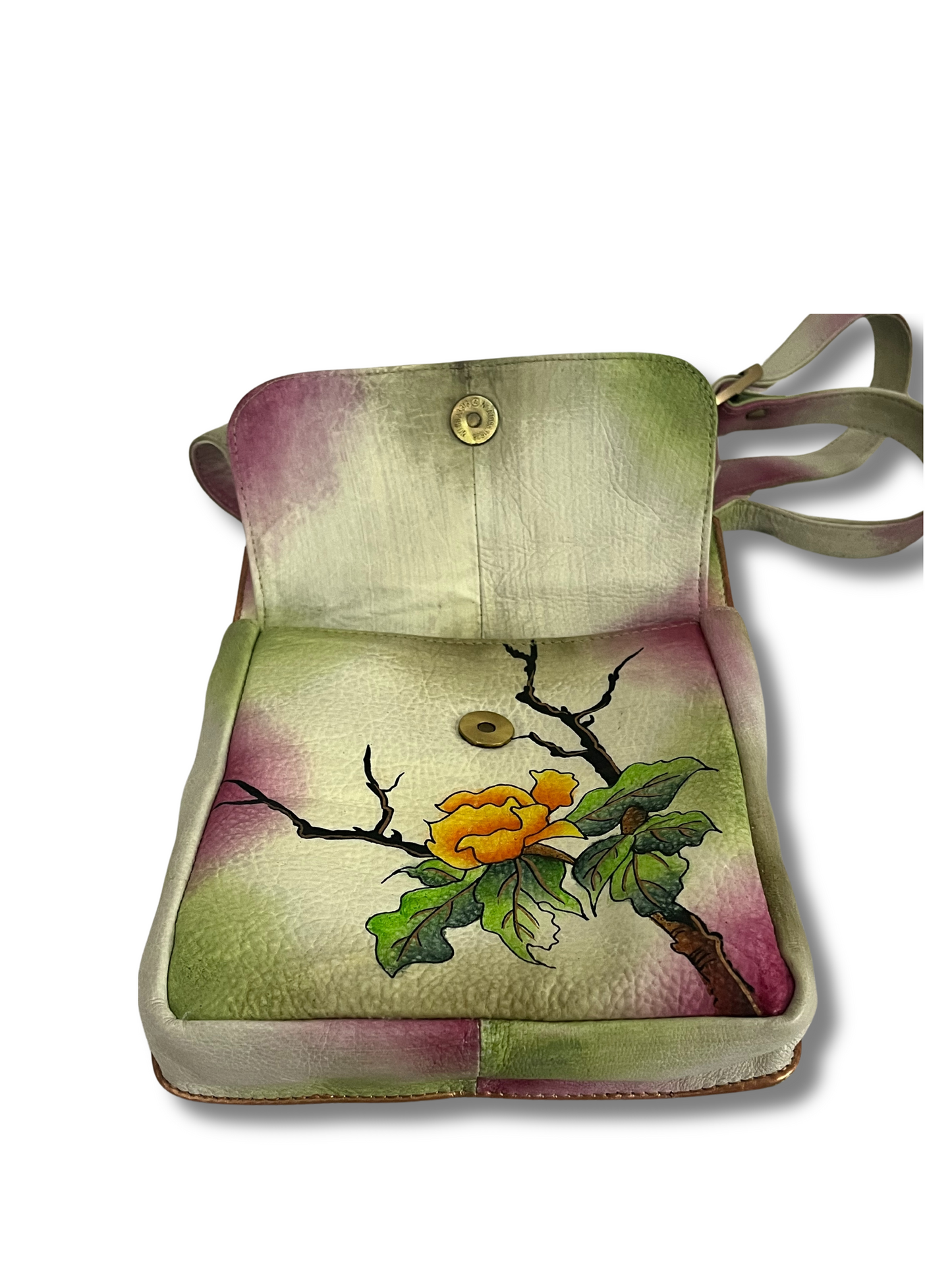 Amour hand-painted leather bag