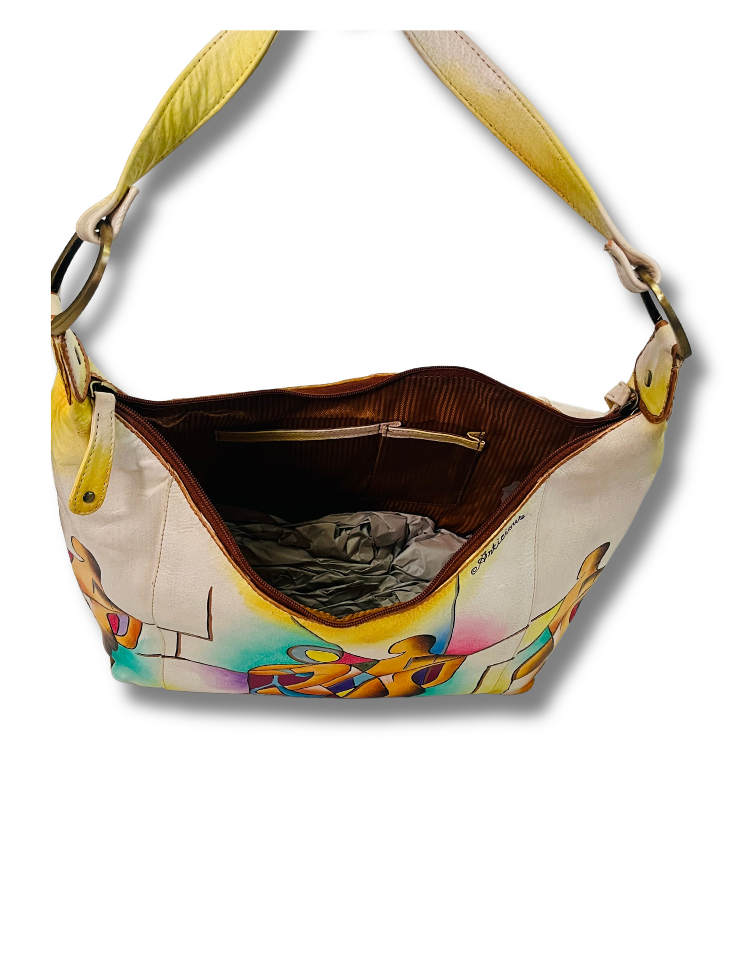 Zeal hobo hand-painted leather bag