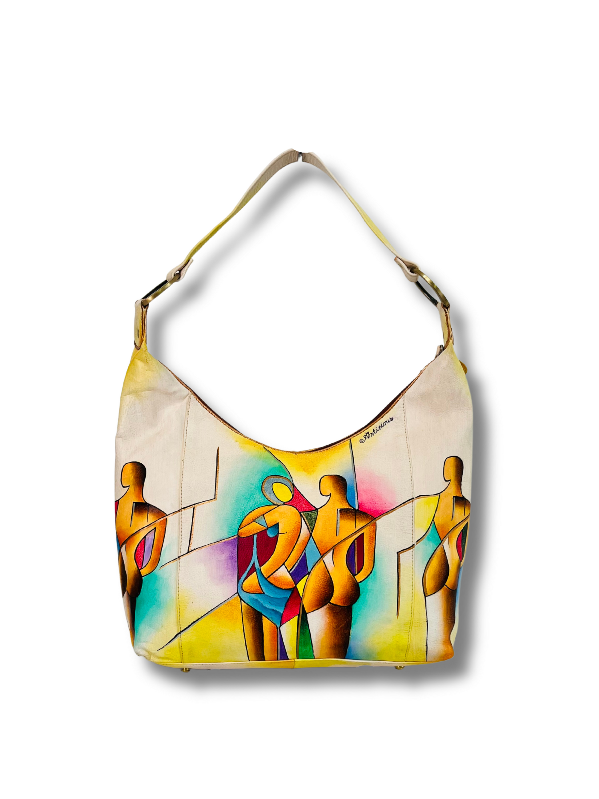 Zeal hobo hand painted leather bag