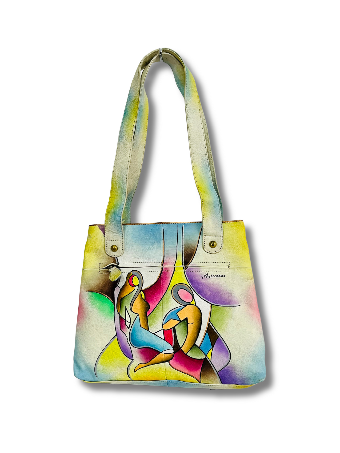 Affinity hand-painted leather bag