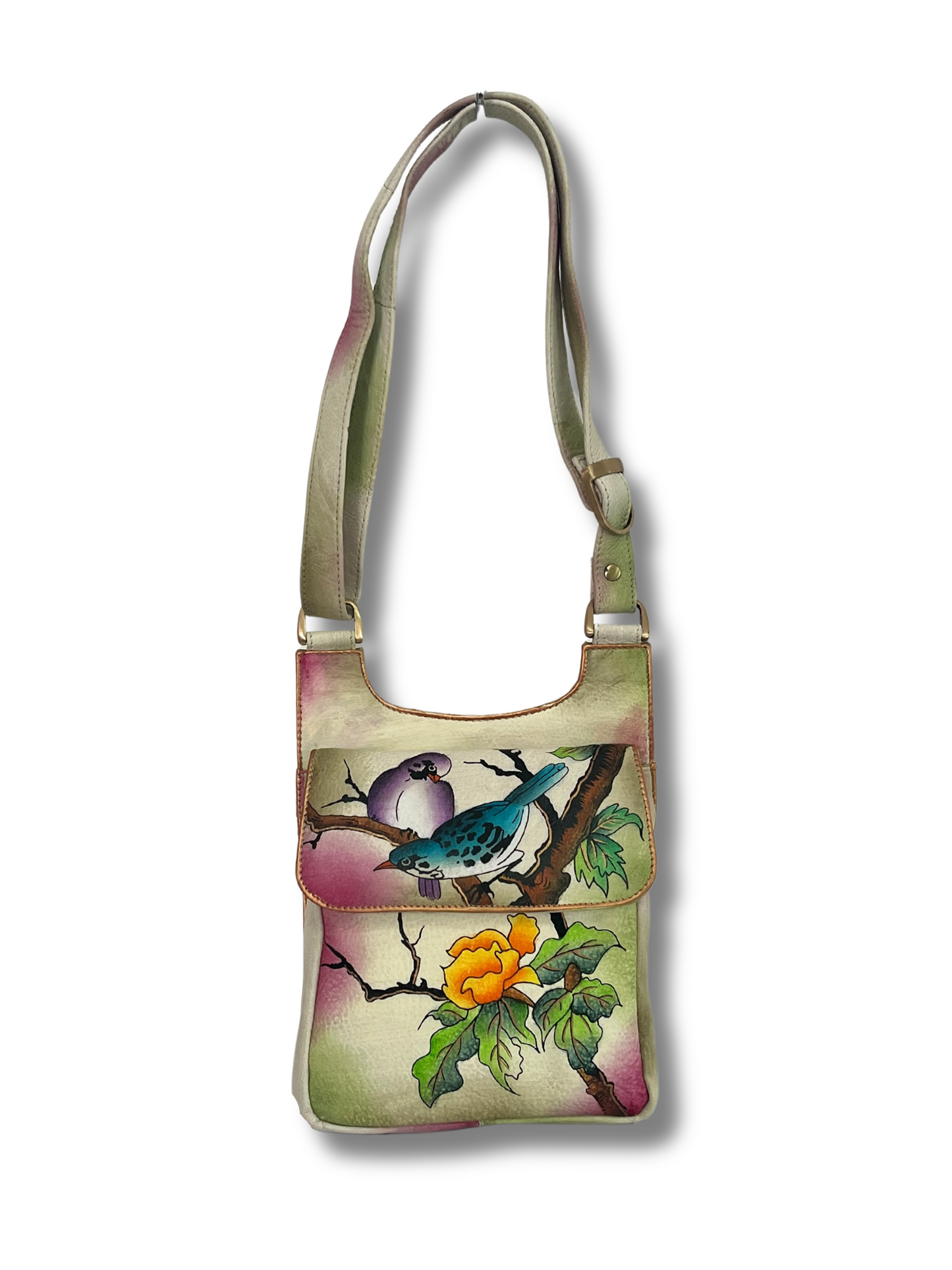 Amour hand-painted leather bag