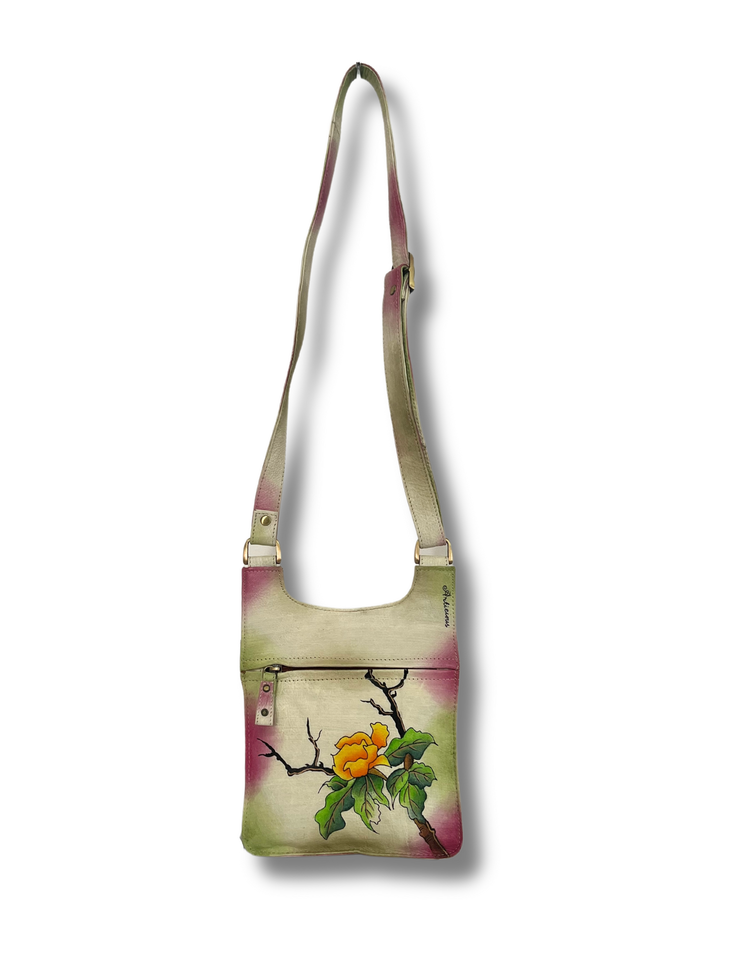 Amour hand-painted leather bag